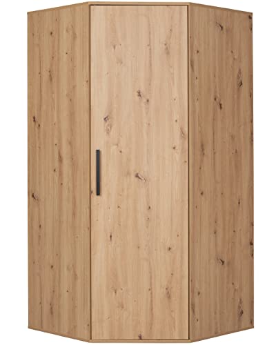 Marmex Kleiderschrank Holz Eckschrank mit Kleiderstange und Einlegebode Mehrzweckschrank Schrank Kinderzimmer Schlafzimmer Möbel Flurschrank Arti 2m OB 92x183 cm von Marmex Meble