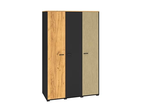 Marmex Colt 01 Kleiderschrank 120x190x55 dreitüriger Kleiderschrank, Mehrzweckschrank geräumiger Kleiderschrank für Jugendzimmer, Loft, Scharniere Soft-Close von Marmex Meble