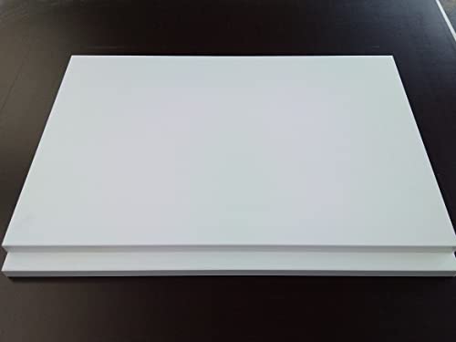 2 weiße 19mm starke Einlegeböden Regalböden 40cm tief, 40-100cm breit. Sondermaße auf Wunsch, (56cm breit) von Martin Weddeling