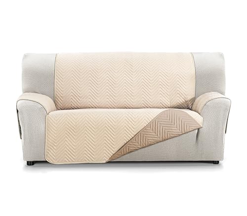 Martina Home Sofaüberwurf Milano für 4-Sitzer, Beige/Leder von Martina Home