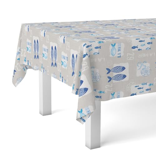 Martina Home Tischdecke, Wachstuch Fish, einzigartig, 180 x 140 cm von Martina Home