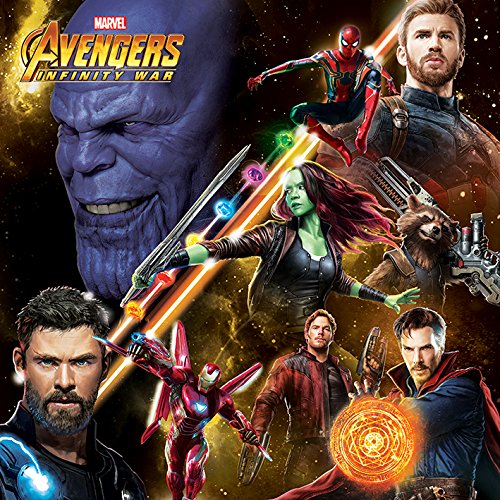 Marvel Comics Avengers: Infinity War-Space Montage 40x40cm Canvas Print Leinwanddruck, Baumwolle, Mehrfarbig, 40 x 40 cm von Marvel Comics