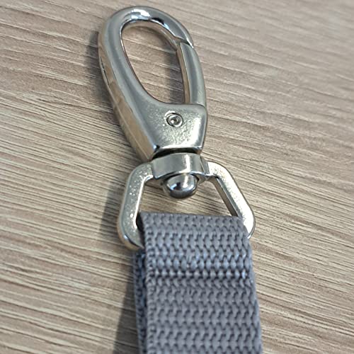 10 Stück Taschenkarabiner 30mm Karabinerhaken Metall Zink Legierung Karabinerhaken mit flachem Wirbel Swivel Tasche Verschlüsse Hummer Swivel Trigger Clips Karabinerhaken (Silber, 30) von Marwotec Verbindungselemente