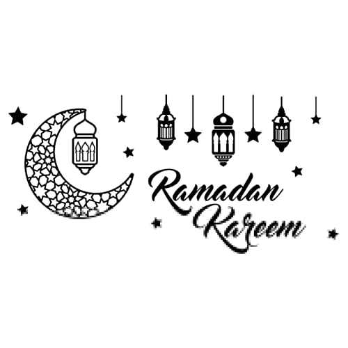 Ramadan Mubarak Decoration - Eid Mubarak Islamische Stickers, Eid Mubarak Decoration, 3D Ramadan Moon Star Pattern, Partyzubehör Muslim Islam Ramadan von Maseaxi