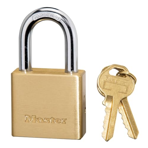 Master Lock 575EURD Vorhängeschloss aus massivem Messing mit Schlüssel Ideal für die Sicherun von Portalen, Gartenhäusern, 70 x 38 x 20 mm von Master Lock