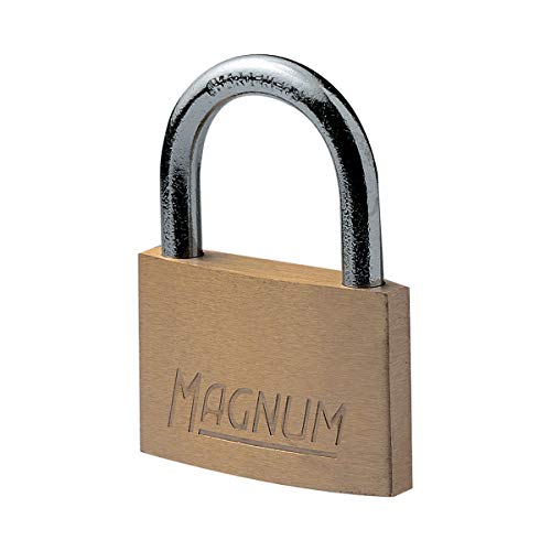 Master Lock CAD40 Magnum Vorhängeschloss aus Massivmessing mit Schlüssel, Gold, 5,4 x 4 x 1 cm von Master Lock