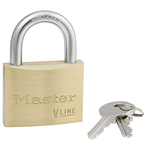 Master Lock 4150KA-41242 Schlüssel Vorhängeschloss aus Messing, Gold, 6,8 x 5 x 1,4 cm von Master Lock