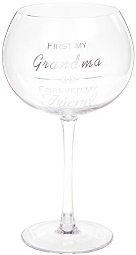 Maturi First My Grandma Forever My Friend Gin-Glas mit Herzen, 625 ml von Maturi