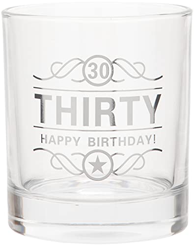 Maturi Spirituosenglas zum 30. Geburtstag „Thirty Happy Birthday!“, 350 ml, in Geschenkbox von Maturi