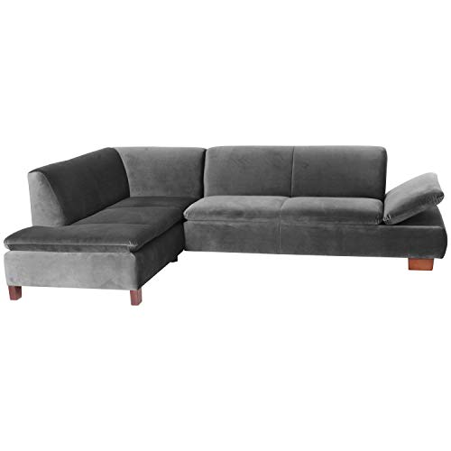 Max Winzer Ecksofa Links mit Sofa 2,5-Sitzer rechts Terrence Samtvelours anthrazit von Max Winzer