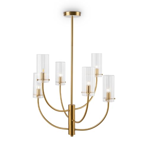 Maytoni Arco Neoclassic Pendelleuchte Arco G9x6 40W mit Messingglasschirm für Wohnzimmer, Schlafzimmer, Hotels, Restaurants von MAYTONI DECORATIVE LIGHTING