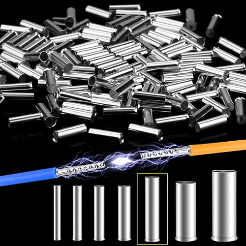 Mbsomnus Aderendhülsen 2.5mm², 200 Stück Kabelhülsen 0.5-6mm² Adernendhülsen Twin Aderendhülsen Klemmhülsen Kabel Quetschhülsen für Drahtverbindungen & Elektrische Spleißungen von Mbsomnus