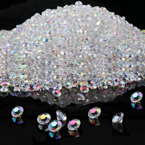 Mbsomnus 3000 Stück Diamanten Deko 6mm Acryl Kristalle Diamantene Streudeko Hochzeit Tischdeko Strass für Vase Füller Weihnachten Hochzeit Geburtstag Party von Mbsomnus