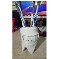 Lächelnder Zahnbürstenhalter/3D Gedruckt Badezimmer Zähne Zahn Zahnpasta Kinder Niedlich von McMaster3D