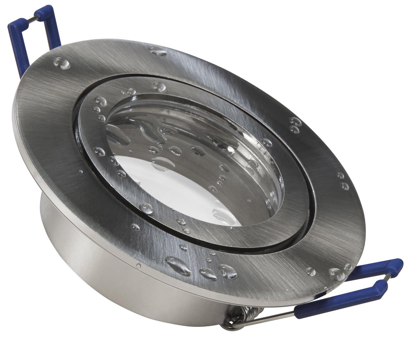 McShine LED Einbaustrahler Einbaurahmen McShine DL-54 rund, Clip-Verschluss, IP44, Edelstahl von McShine