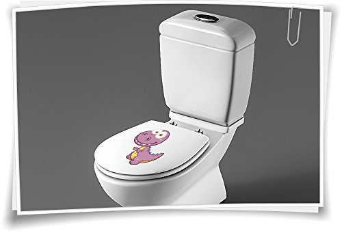 Medianlux Sitzplatz WC Deckel Sticker Aufkleber Bad Toilette Dino Dinosaurier von Medianlux