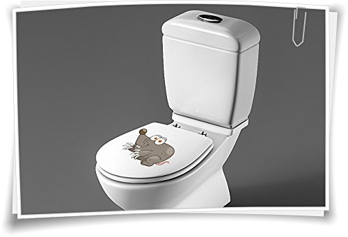 Medianlux Sitzplatz WC Deckel Sticker Aufkleber Bad Toilette Maulwurf von Medianlux