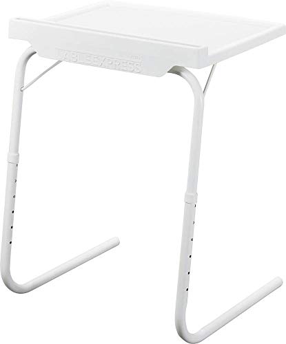 Mediashop Table Express mit Clip LED Lampe | Beistelltisch | Couch-Tisch | Serviertisch | bis 25 kg Traglast | 18 Einstellmöglichkeiten | Halterung für Tablet & Smartphone von Mediashop