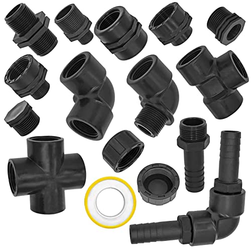 3/4 Zoll PP Fittings | alle Sorten | Gewindefitting Garten Kunststoff PE PVC Pool Wasser > Muffe mit Innengewinde reduziert | 3/4 Zoll auf 1/2 Zoll von MegaHaustechnik