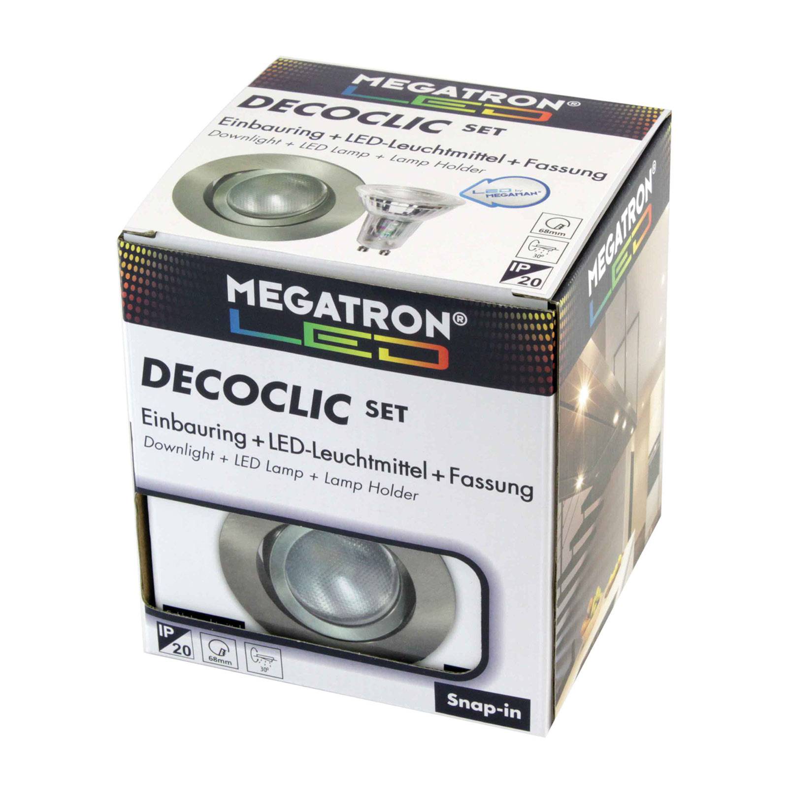 LED-Einbauspot Decoclic Set GU10 4,5 W, eisen von Megatron