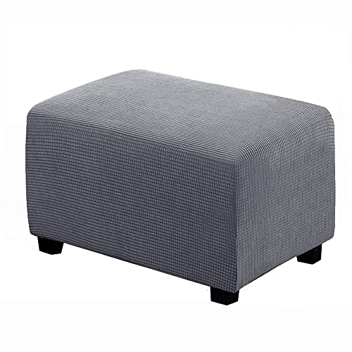 Meigeh Hocker bezug Rechteckige Pouf copertura Hocker Abdeckung Rechteckige Pouf Abdeckung Hockerbezug Ottomane Schonbezug Hellgrau von Meigeh