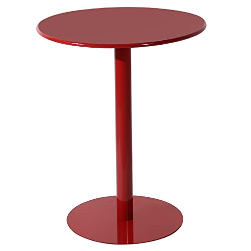 Meiiron Theken-Bistro-Pub-Tische, runder Bar- und Pub-Tisch, Stehender runder Cocktailtisch im modernen Stil mit Eisenplatte, geeignet for Wohnzimmer, Restaurant (Color : Red, Size : Dia 40.5cm(16")) von Meiiron