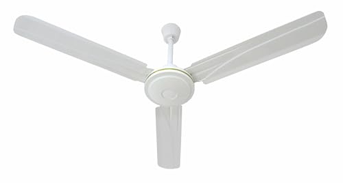 Melchioni Family | Deckenventilator mit 3 Flügeln, 5 Geschwindigkeiten, Durchmesser 120 cm, 65 W Leistung, Ventilator mit kabelgebundener Wandsteuerung, weiß, MF 2215AS von Melchioni