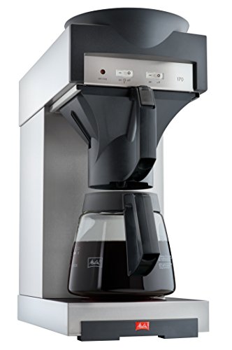 Melitta 20348 Filterkaffeemaschine mit Glaskanne, 1,8 l, Warmhalteplatte, 17M, Edelstahl/Schwarz , von Melitta