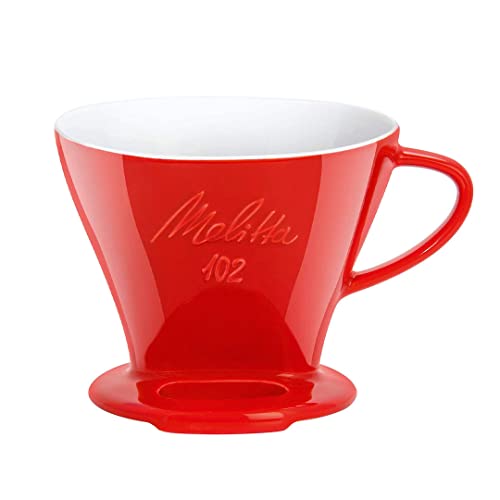 Melitta 218974 Filter Porzellan-Kaffeefilter Größe 102 Rot, 1x2 von Melitta