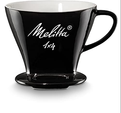 Melitta 1x4 Permamenter Kaffeefilter aus Porzellan, schwarz von Melitta