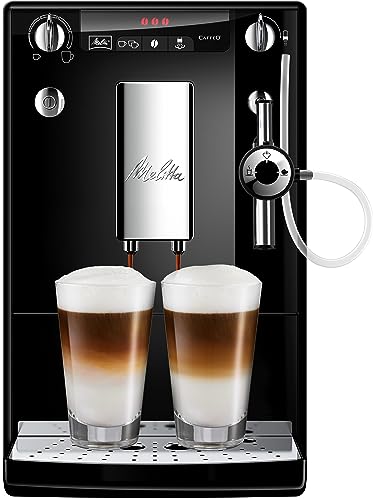 Melitta Caffeo Solo & Perfect Milk - Kaffeevollautomat - mit Milchsystem - Milchaufschäumer - 3-stufig einstellbare Kaffeestärke - Schwarz (E957-201) von Melitta