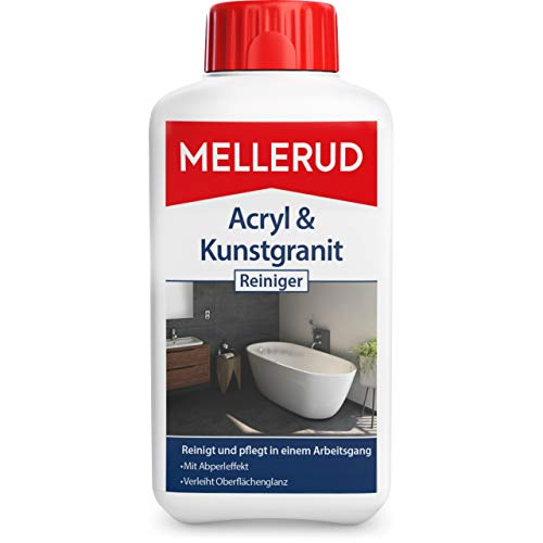 MELLERUD Acryl & Kunstgranit Reiniger | 1 x 0,5 l | Reinigungsmittel zum Entfernen von Ablagerungen auf Acryl-, Kunstgranit- und Anderen Oberflächen von Mellerud