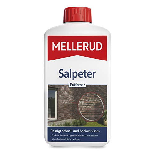 MELLERUD Salpeter Entferner | 1 x 1 l | Zuverlässige Hilfe gegen Ausblühungen und hartnäckige Verschmutzungen auf Klinker und Fassaden von Mellerud
