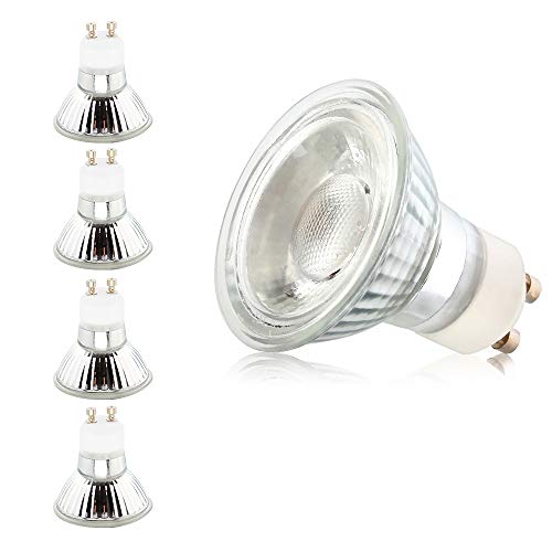 Mengjay® 4 Stück - GU10 COB Dimmbar LED 5W Lampe (Ersetzt 50w Halogen) 400Lumen Kaltweiß COB SMD LEDs LED Strahler Licht 240V Energiespar Lampe von Mengjay