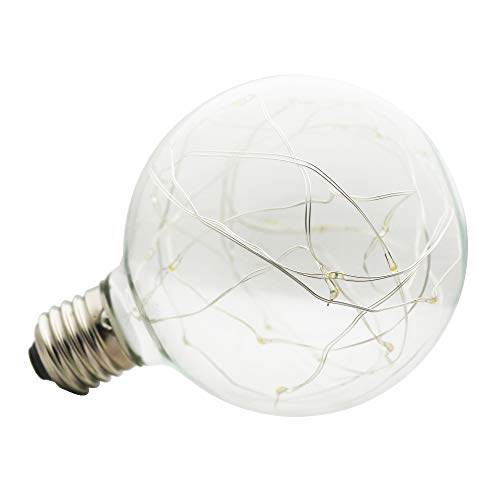 LED Edison Lampe 3W 1 pc G95 Globe Vintage Glühbirne Lichterkette Lampe (E27, 220V) Ideal für Nostalgie und Antik Beleuchtung verschönen deine Wohnung,Laden,Restaurant usw Warmweiß 2700K von Mengjay