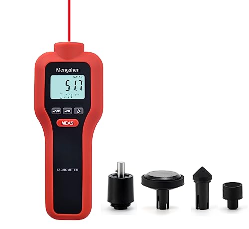 Mengshen Digital Tachometer, 2-in-1 Berührungslos & Kontakt Drehzahlmessung Drehzahlmesser von Mengshen