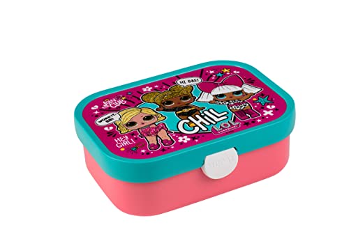 Mepal Brotdose Kinder - Bento Box Kinder - Brotdose Kinder mit Fächern & Gabel - Meal Prep Box mit Clip-Verschluss - BPA-frei & Spülmaschinenfest - 750 ml - L.O.L. Surprise von Mepal