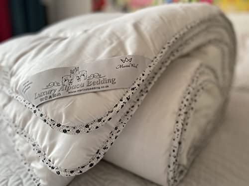 Merino Wool Luxuriöse Alpaka-Bettdecke aus Alpakawolle, Steppdecke – Ganzjahr/Saison (140 x 200 cm, Einzelbett) von Merino Wool