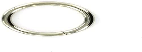 Bulk Hardware bh05172 Gardinen Stange Ring Metall Nickel gebürstet Innen Dimension 25 mm, Set 12 Stück von Merriway