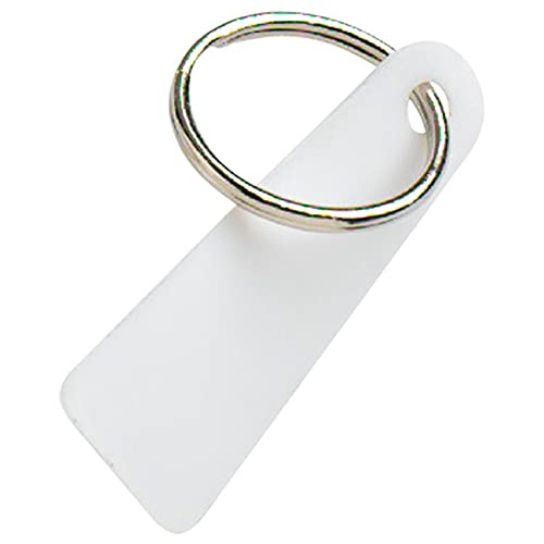 Merriway BH01838 Solides Plastik-Schlüsselringetikett - Weiß (Packung à 10) von Merriway