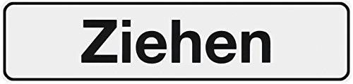 Metafranc Klebeschild "Ziehen" - 200 x 48 mm / Beschilderung / Infoschild / Türschild / Gewerbekennzeichnung / Grundstückskennzeichnung / Orientierung / 504180 von Metafranc