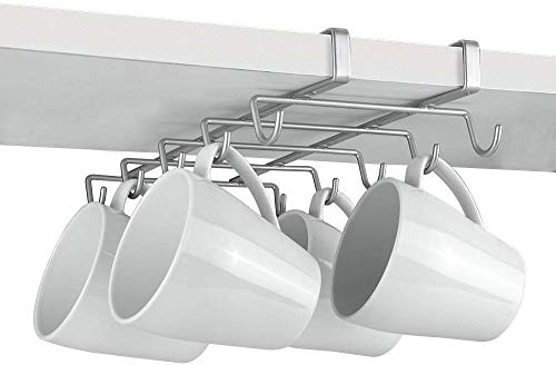 Metaltex Shelf Becherhalter, polytherm beschichtet, silber, SpiderMug von Metaltex