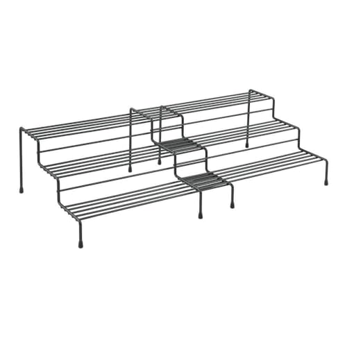 Metaltex 2 estantes para especias, extensibles, color negro, 28/55 x 23 x 13 cm von Metaltex