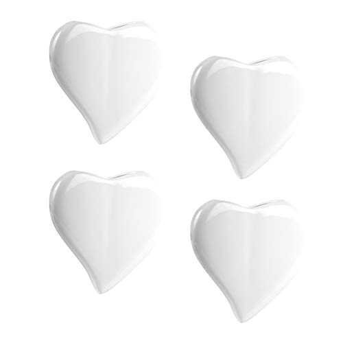 Herz Luftbefeuchter 4-teiliges Set aus weißer Keramik zur Befestigung am Heizkörper Heizung Wasserverdunster Diffuser 1651 von Metrox