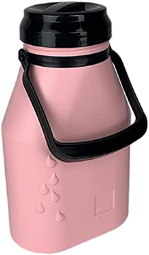 2-Liter-Kunststoff-Milchkanne mit dichtem Schraubverschluss - Auslaufsichere und hochwertige Milchvorratsflasche für alle flüssigen Lebensmittel spülmaschinenfest, rosa von Metrox