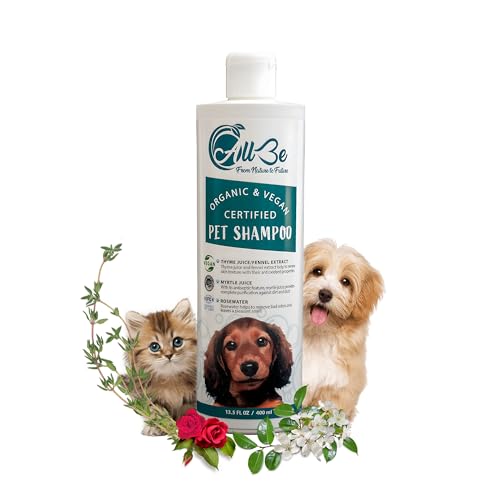 Hundeshampoo und Katzenshampoo 400 ml - Bio-Tierwaschmittel - Sicher für normale, juckende, empfindliche und trockene Haut - desodorierende und feuchtigkeitsspendende Pflegeformel - 100% Vegan-13.5 Oz von Mevsim Store