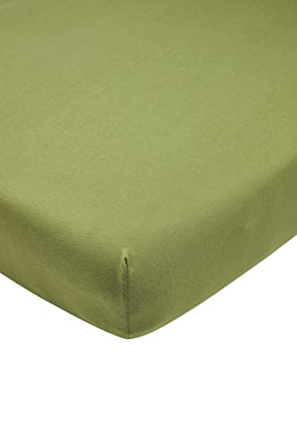 Meyco Baby Spannbettlaken Juniorbett - Uni Avocado - 70x140/150cm - Einzelpackung von Meyco