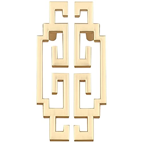 Mgoodoo Ziehgriff für Küchenschranktüren, Schubladen, Möbelbeschläge, Retro-europäischer Stil, 5 Stück, 64 mm, goldfarben von Mgoodoo