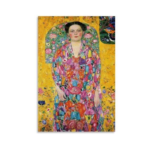 MiSkyn Gustav Klimt Malerwerke, Portrait von Eugenia Primavesi, Poster, Wandkunst, Geschenke, Schlafzimmer, Heimdekoration, hängendes Bild, Leinwandbild, 50 x 75 cm von MiSkyn
