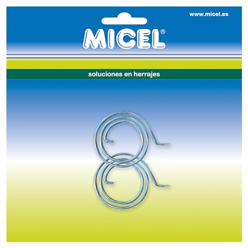 Micel - 92605 - Ersatzfeder für Türgriffe und Rosetten, 2 Umdrehungen, inkl. 2 Stück, Stahl, 29 x 29 x 1,7 mm von Micel